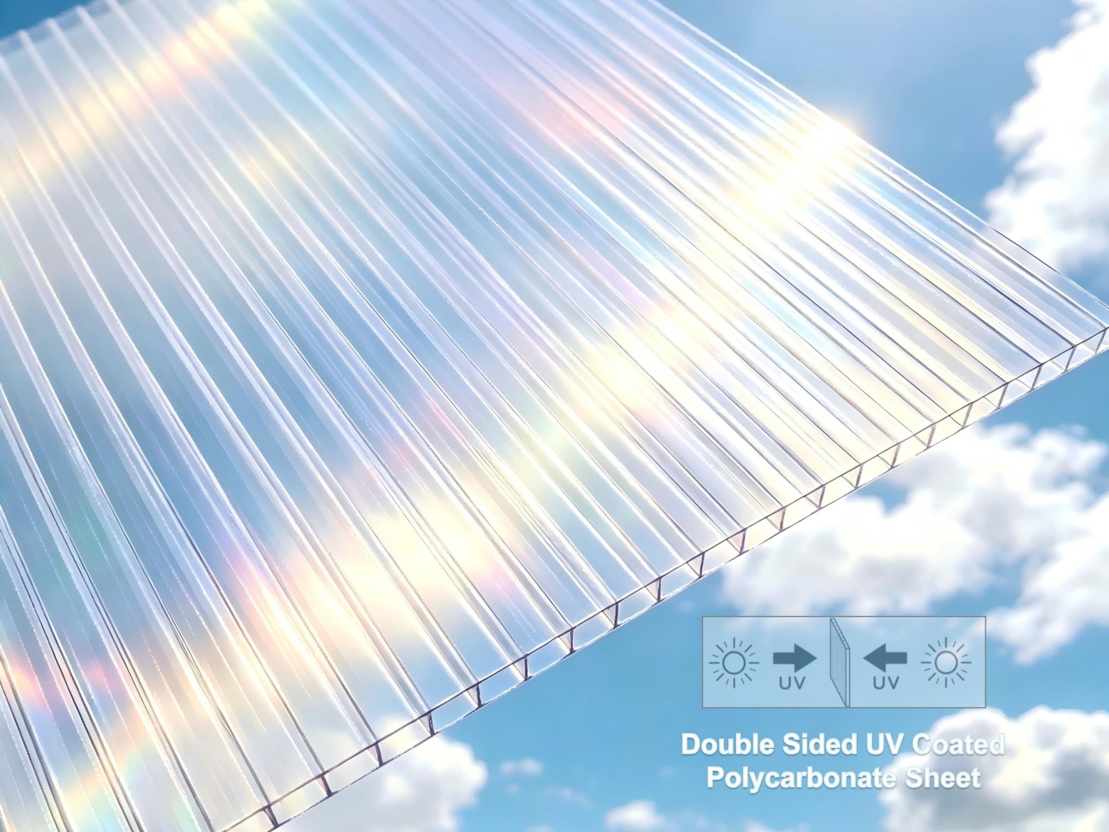 Double-sided UV-coated PC Hollow Sheet